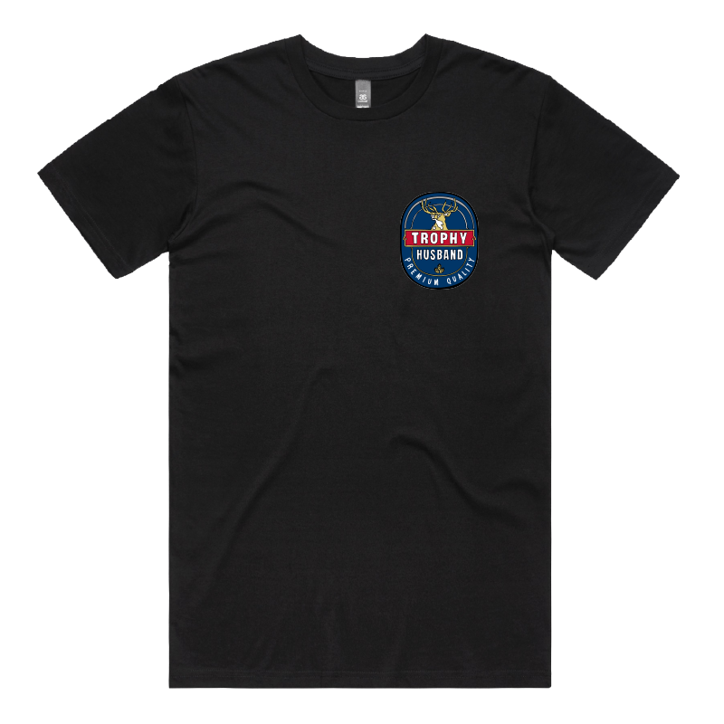 S / Black / Small Front Design Trophy Husband 2heys ๐บ๐ โ Men's T Shirt