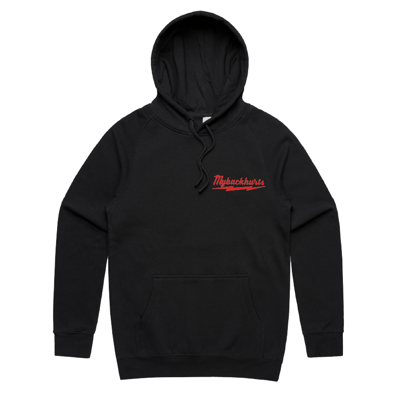 S / Black / Small Front Print My Back Hurts 🧰 – Unisex Hoodie
