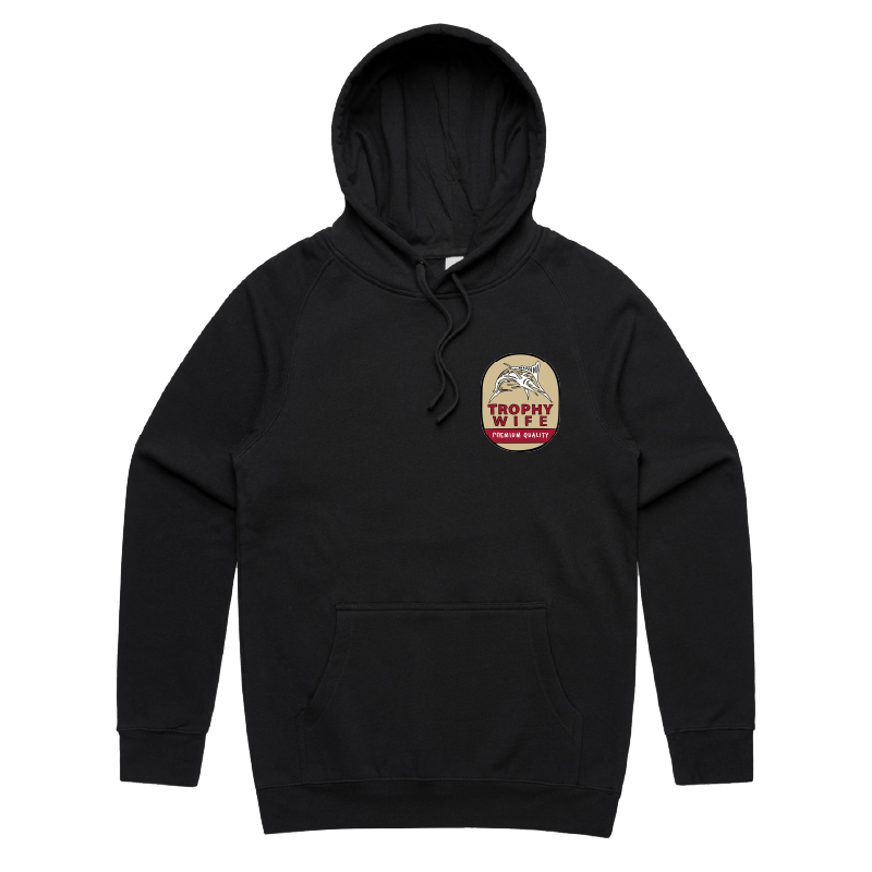 S / Black / Small Front Print Trophy Wife Northern ๐บ๐ โ Unisex Hoodie