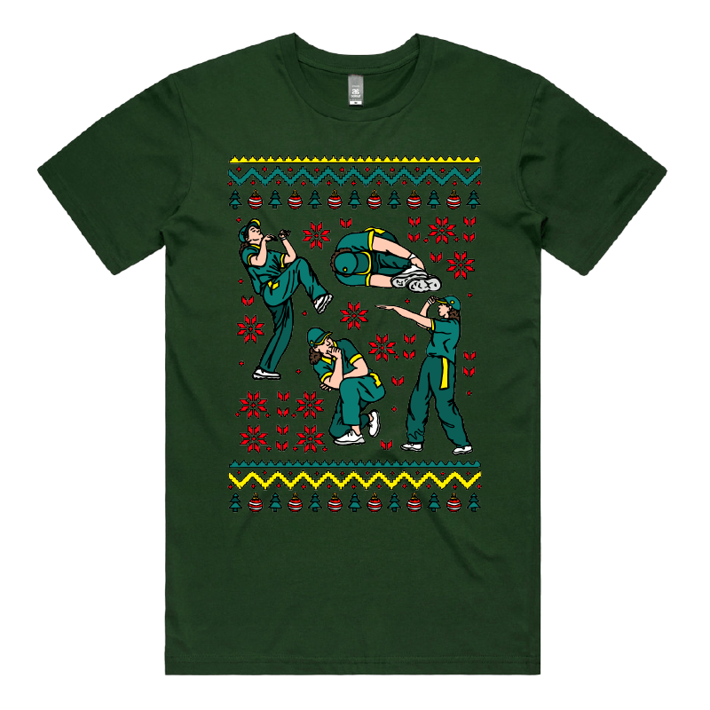 S / Green / Large Front Design Raygun Sweater ๐โ - Men's T Shirt