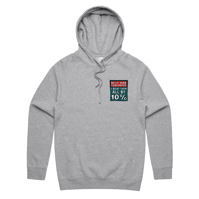 S / Grey / Small Front Design Best Dad Guarantee 🔨 - Unisex Hoodie