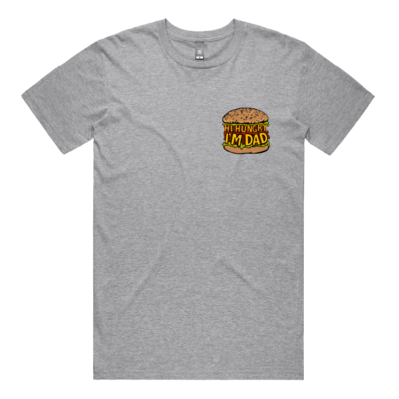S / Grey / Small Front Design Hi Hungry, I'm Dad ๐ - Men's T Shirt