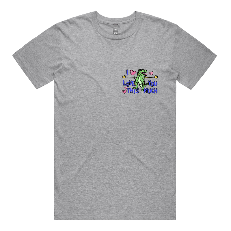 S / Grey / Small Front Design Love You This Much ๐ฆ๐ โ Men's T Shirt