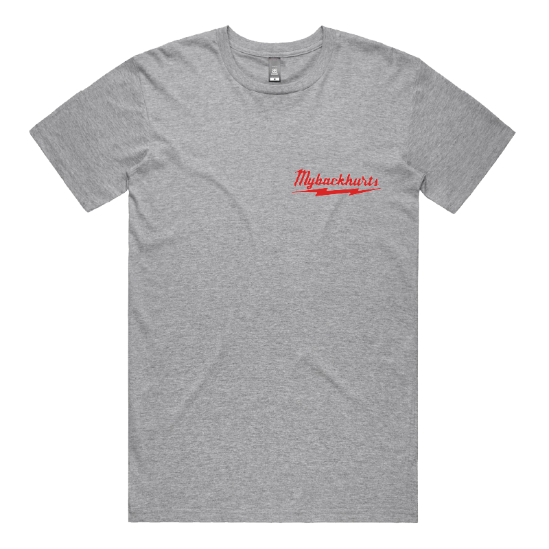 S / Grey / Small Front Design My Back Hurts ๐งฐ โ Men's T Shirt