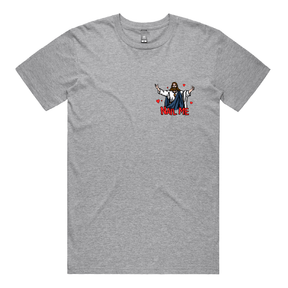 S / Grey / Small Front Design Nail Me 🙏🔨 – Men's T Shirt