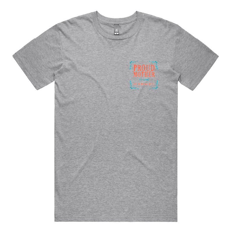 S / Grey / Small Front Design Proud Mother 🥴💩 – Men's T Shirt