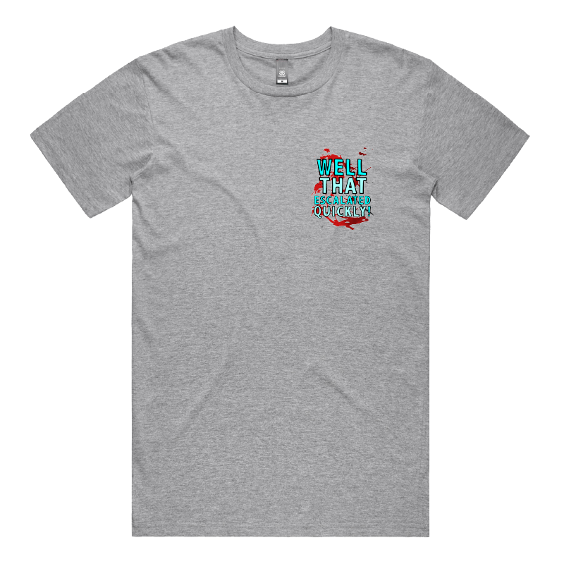 S / Grey / Small Front Design That Escalated Quickly ๐คฌ๐ฌ โ Men's T Shirt