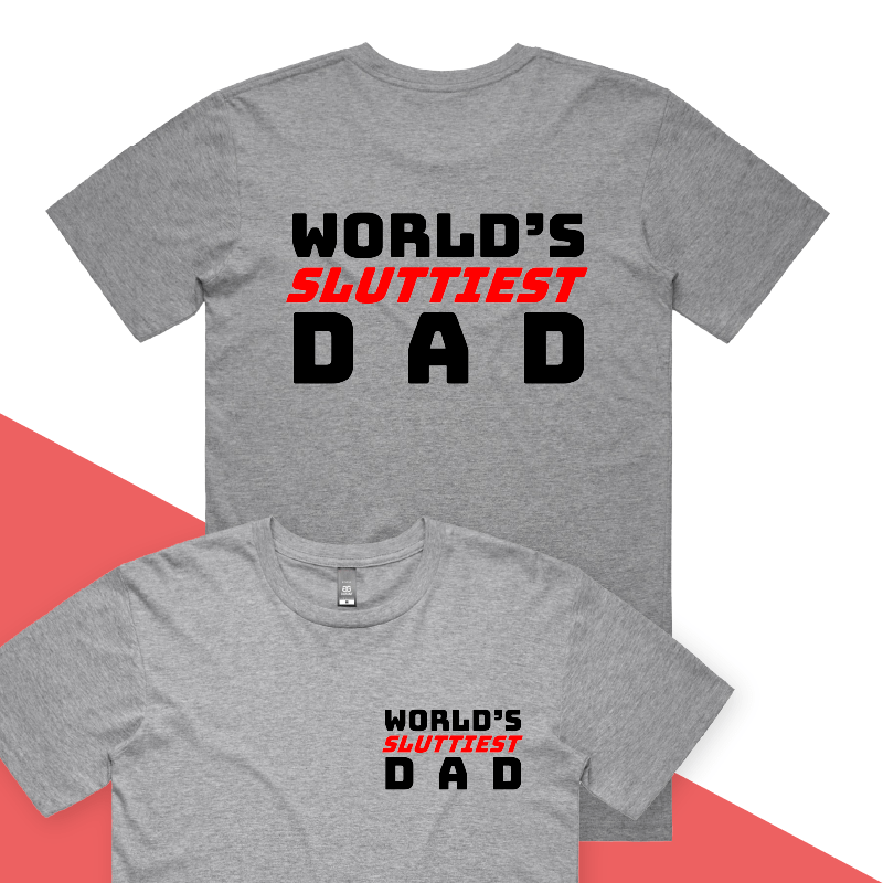 S / Grey / Small Front & Large Back Design Baddie Daddy ๐ด๐ โ Men's T Shirt