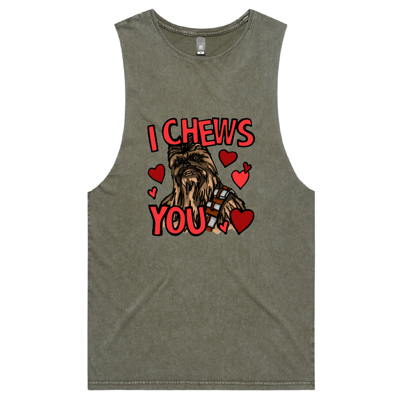 S / Moss / Large Front Design Chewie Love ๐๐น โ Tank