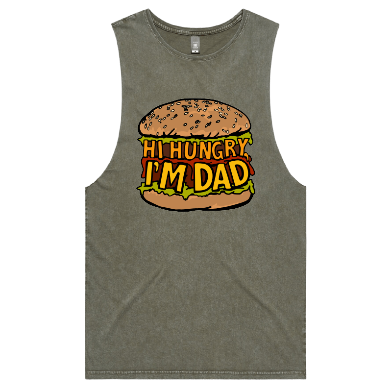 S / Moss / Large Front Design Hi Hungry, I'm Dad ๐ - Tank