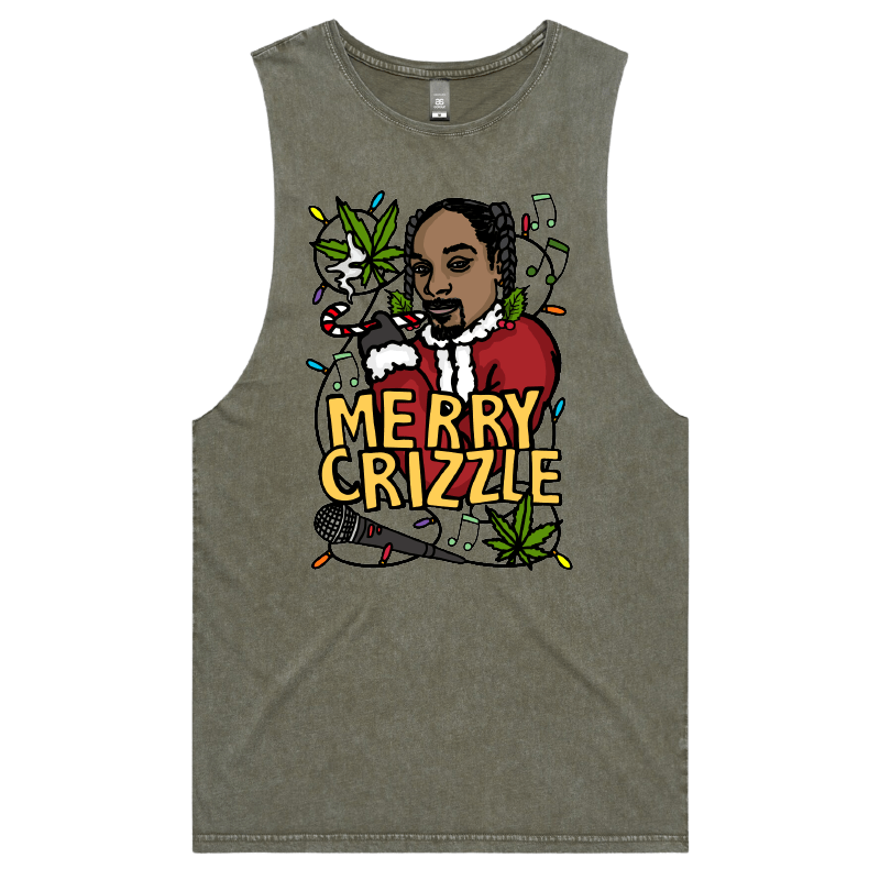S / Moss / Large Front Design Snoop Crizzle ๐ฅ๐ - Tank