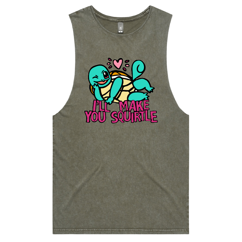 S / Moss / Large Front Design Squirtle Love โค๏ธ๐ฆ โ Tank