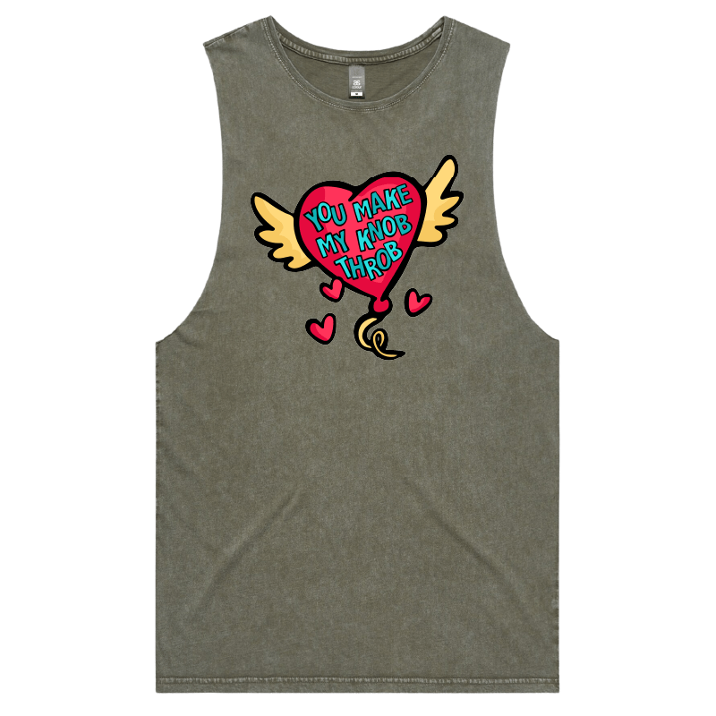 S / Moss / Large Front Design You Make My Knob Throb ๐๐ก๏ธ โ Tank