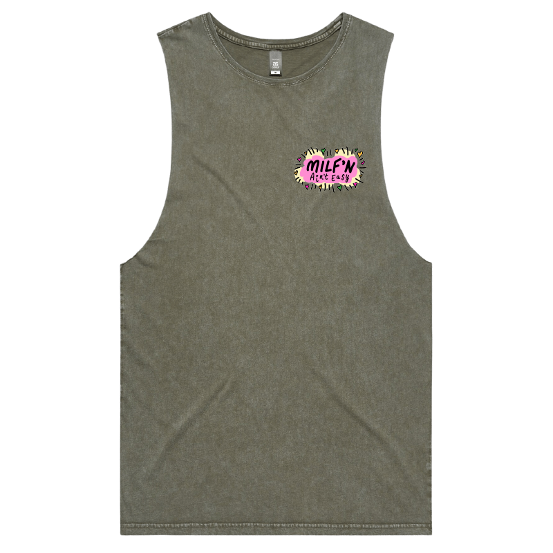 S / Moss / Small Front Design Milf'n Ain't Easy ๐ฉ๐๏ธ โ Tank