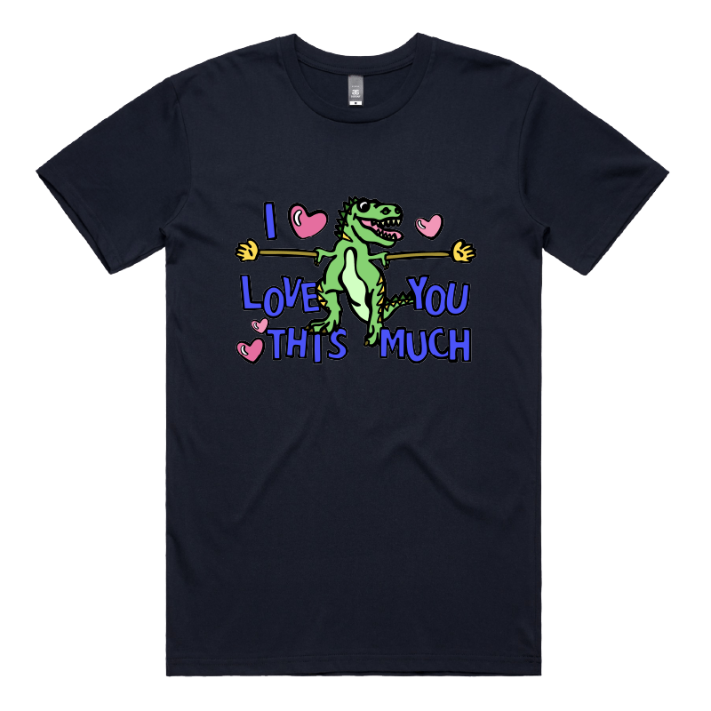 S / Navy / Large Front Design Love You This Much ๐ฆ๐ โ Men's T Shirt