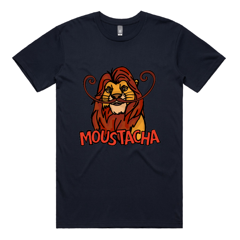 S / Navy / Large Front Design Moustacha ๐ฆ๐จ - Men's T Shirt