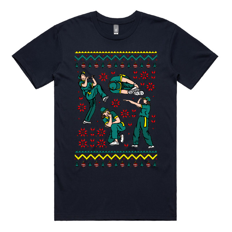S / Navy / Large Front Design Raygun Sweater ๐โ - Men's T Shirt