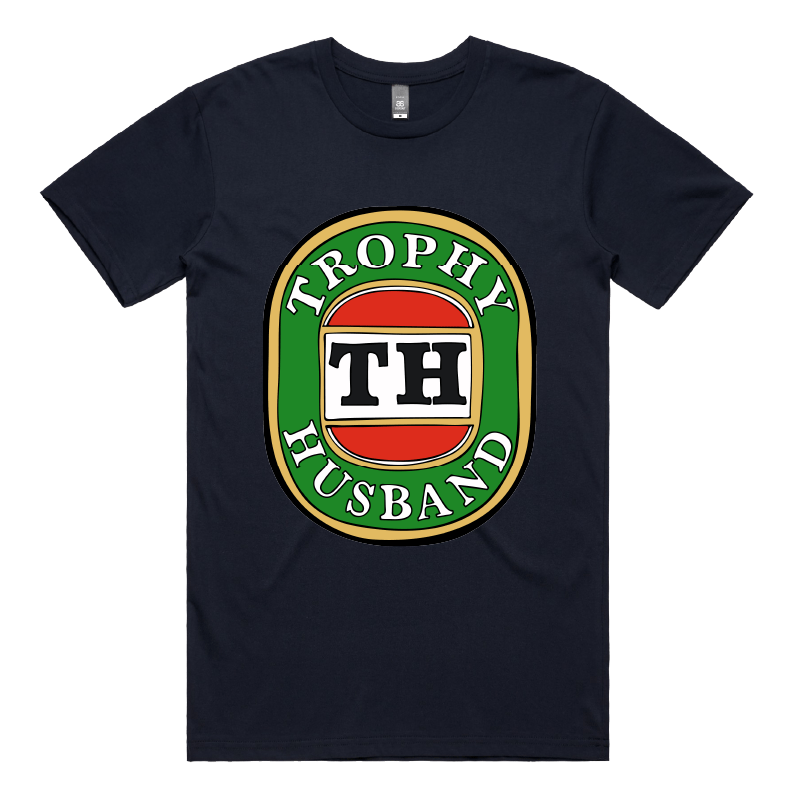 S / Navy / Large Front Design Trophy Husband Victor Bravo ๐บ๐ โ Men's T Shirt