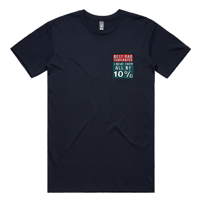 S / Navy / Small Front Design Best Dad Guarantee ๐จ - Men's T Shirt