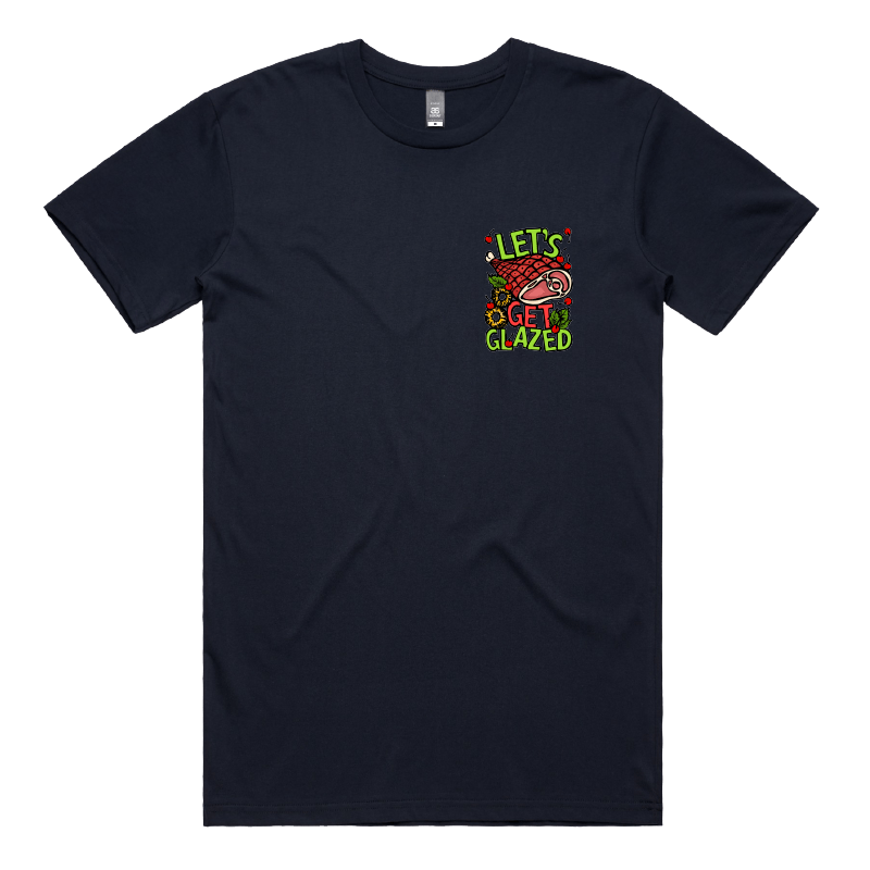 S / Navy / Small Front Design Letโs Get Glazed ๐๐ฅ - Men's T Shirt