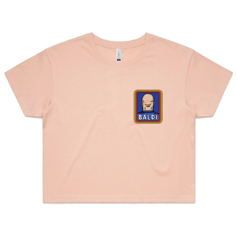 S / Pink Baldi 👨🏻🦲✂️ – Women's Crop Top