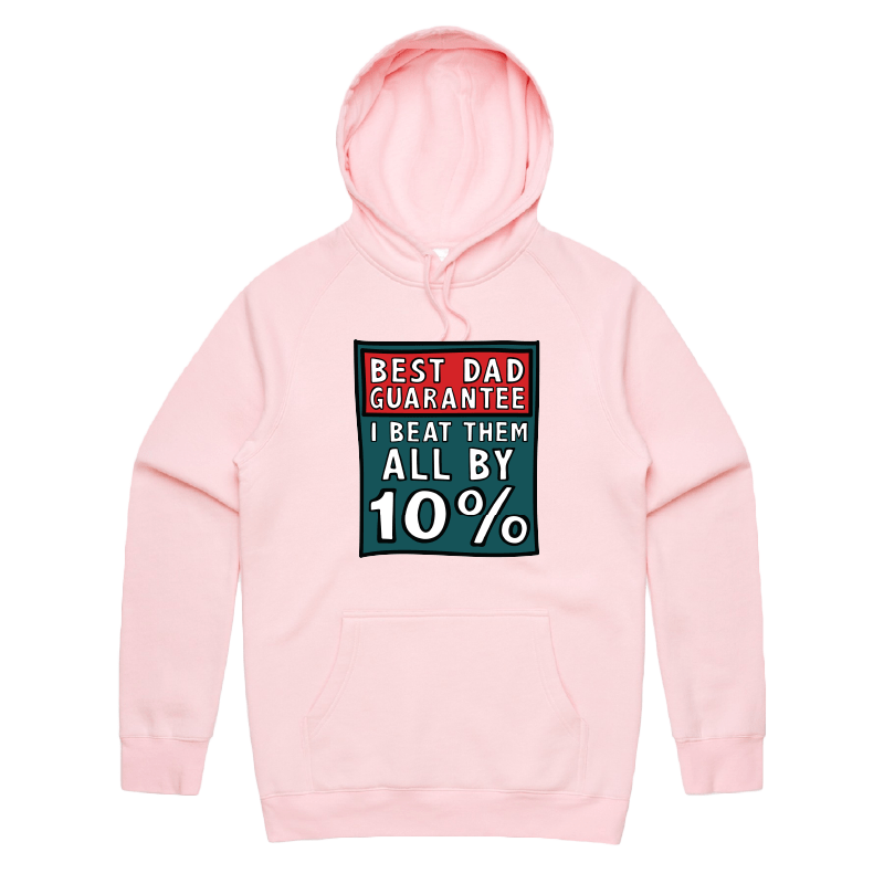 S / Pink / Large Front Design Best Dad Guarantee 🔨 - Unisex Hoodie