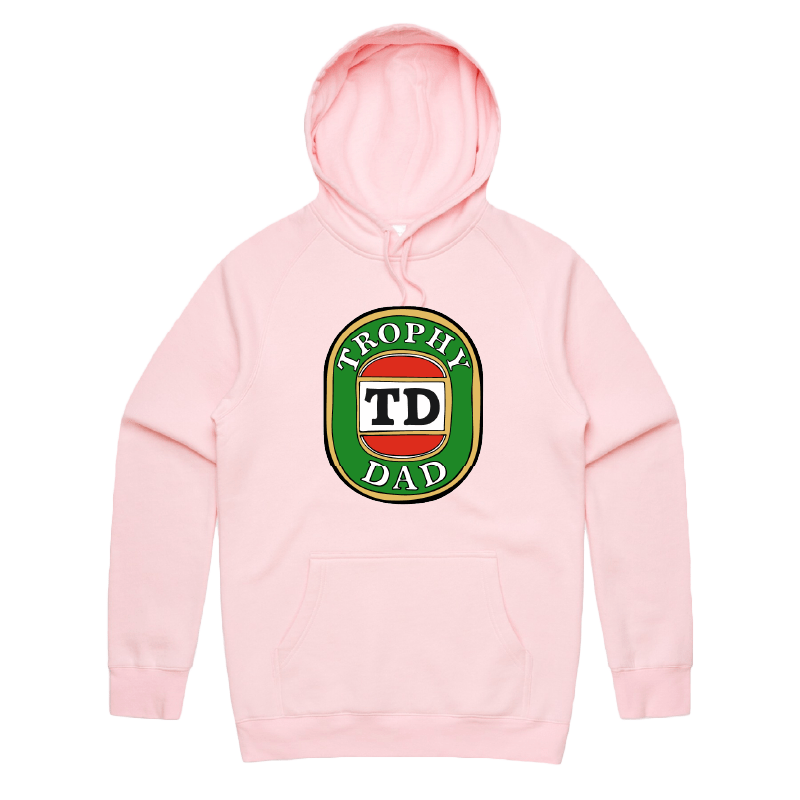 S / Pink / Large Front Print Trophy Dad Victor Bravo ๐บ๐ โ Unisex Hoodie