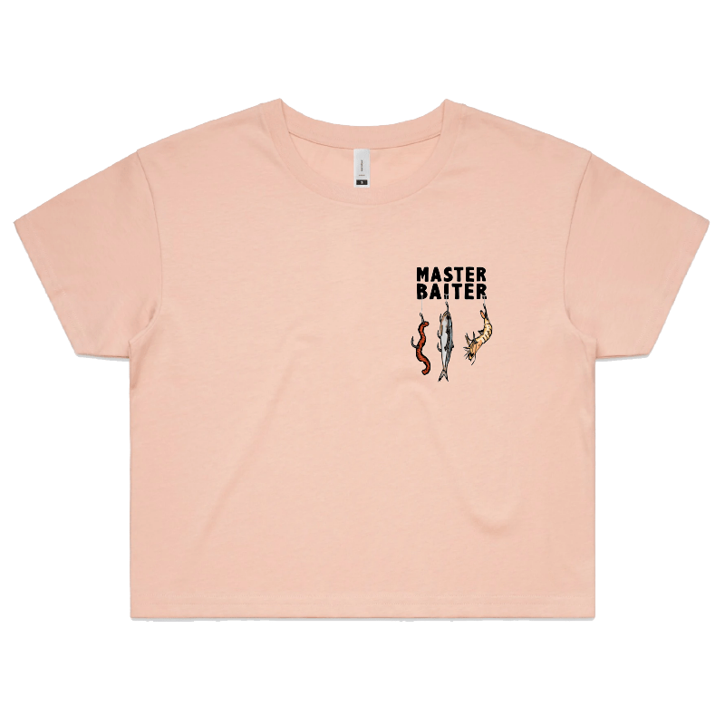 S / Pink Master Baiter 🎣 - Women's Crop Top