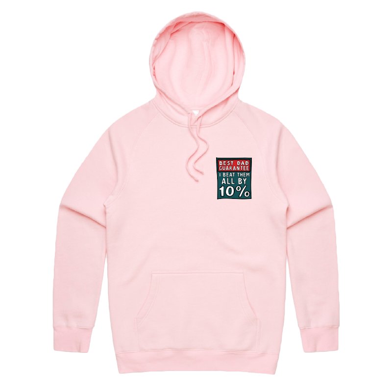 S / Pink / Small Front Design Best Dad Guarantee 🔨 - Unisex Hoodie