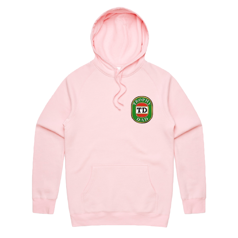 S / Pink / Small Front Print Trophy Dad Victor Bravo ๐บ๐ โ Unisex Hoodie