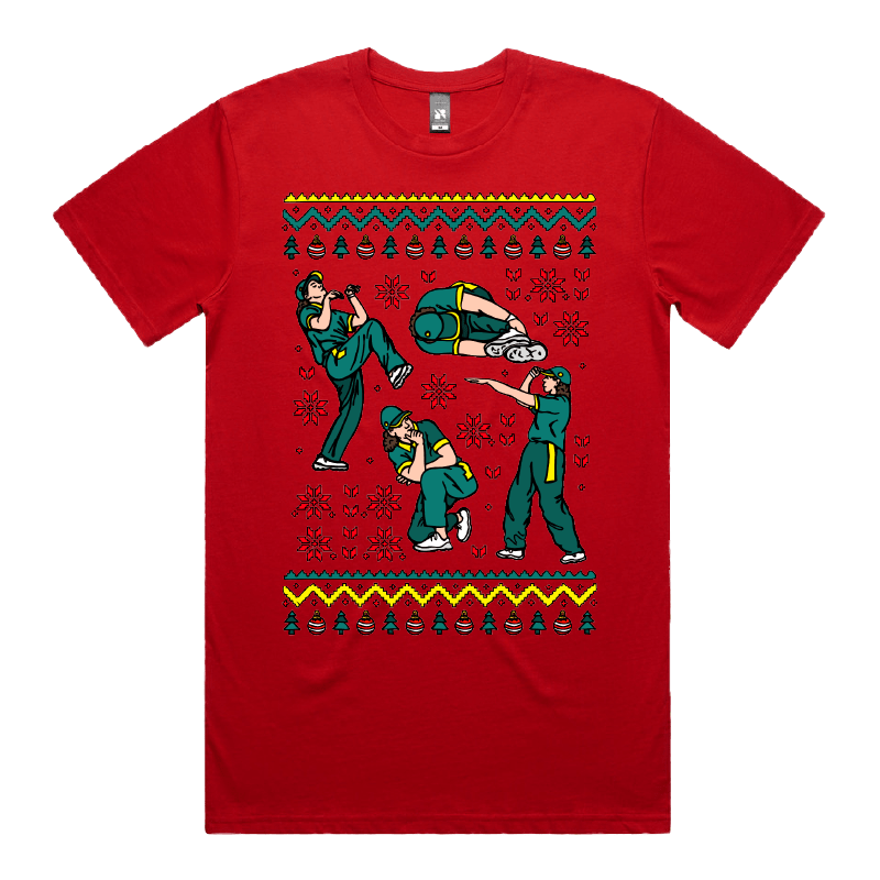 S / Red / Large Front Design Raygun Sweater ๐โ - Men's T Shirt