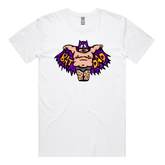 S / White / Large Front Design Bat Dad 🦹🏻♂️⚾️ - Men's T Shirt