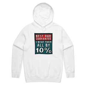 S / White / Large Front Design Best Dad Guarantee 🔨 - Unisex Hoodie