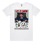 S / White / Large Front Design Let It Snow Scarface โ๏ธ๐ค - Men's T Shirt