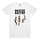S / White / Large Front Design Master Baiter 🎣 - Men's T Shirt