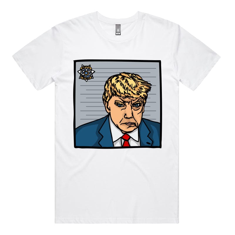 S / White / Large Front Design MugShot ๐๐ธ โ Men's T Shirt
