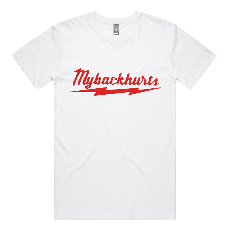 S / White / Large Front Design My Back Hurts ๐งฐ โ Men's T Shirt