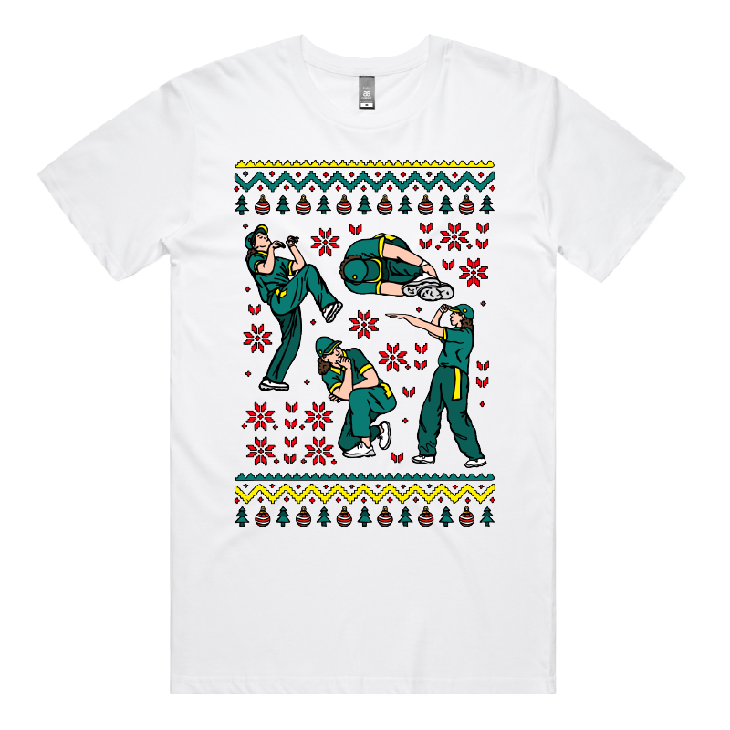 S / White / Large Front Design Raygun Sweater ๐โ - Men's T Shirt