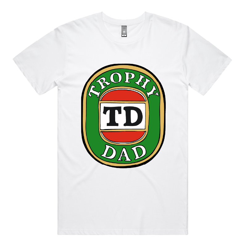 S / White / Large Front Design Trophy Dad Victor Bravo ๐บ๐ โ Men's T Shirt