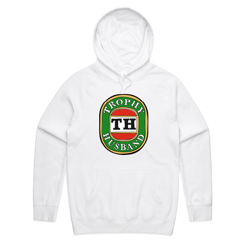 S / White / Large Front Print Trophy Husband Victor Bravo ๐บ๐ โ Unisex Hoodie