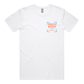 S / White / Small Front Design Proud Mother 🥴💩 – Men's T Shirt