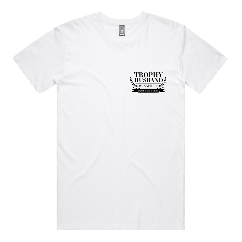 S / White / Small Front Design Runner Up Husband 👨🥈 – Men's T Shirt