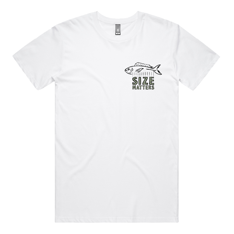 S / White / Small Front Design Size Matters ๐๐ โ Men's T Shirt
