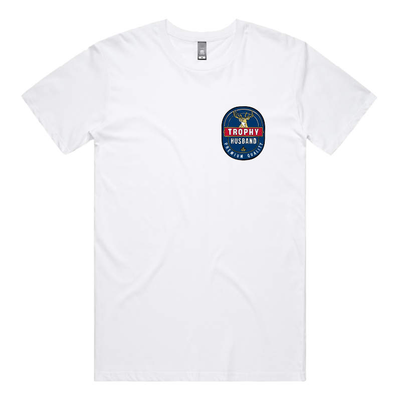 S / White / Small Front Design Trophy Husband 2heys ๐บ๐ โ Men's T Shirt