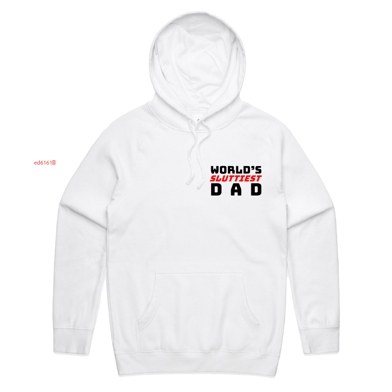 S / White / Small Front Print Baddie Daddy ๐ด๐ โ Unisex Hoodie