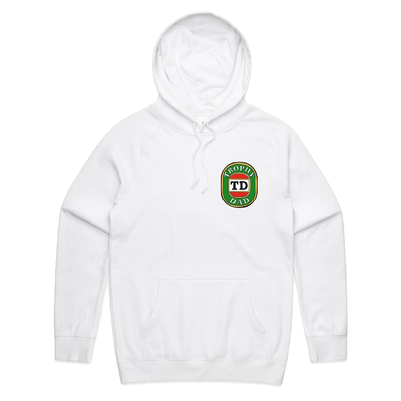 S / White / Small Front Print Trophy Dad Victor Bravo ๐บ๐ โ Unisex Hoodie