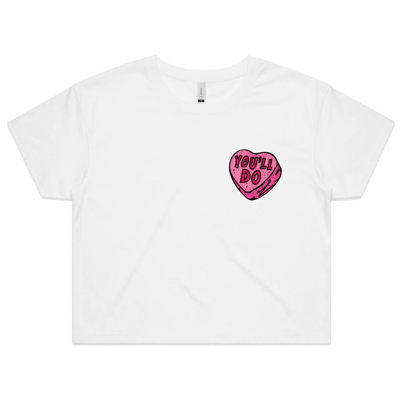 S / White You'll Do 🤷♀️💊 – Women's Crop Top