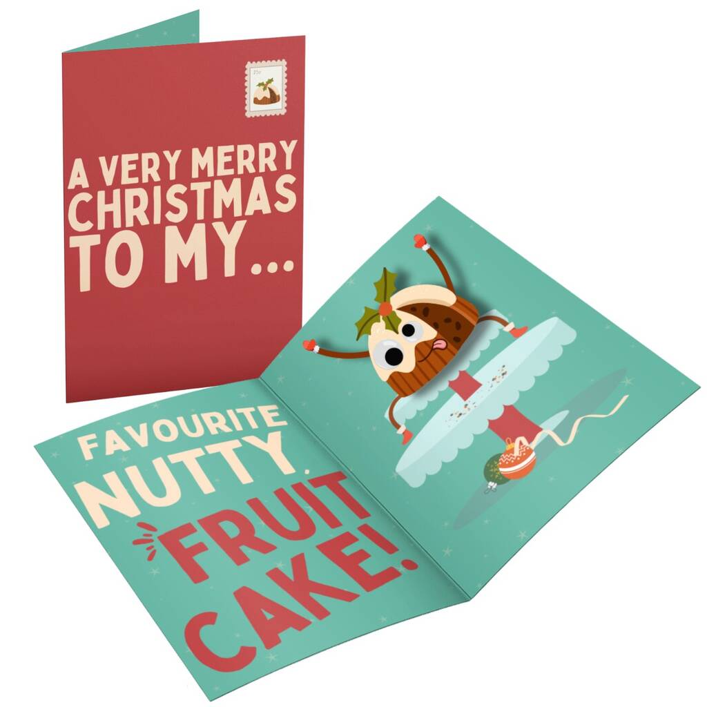 Scream & Shake Nutty Fruit Cake Christmas Card ๐๐ฅ