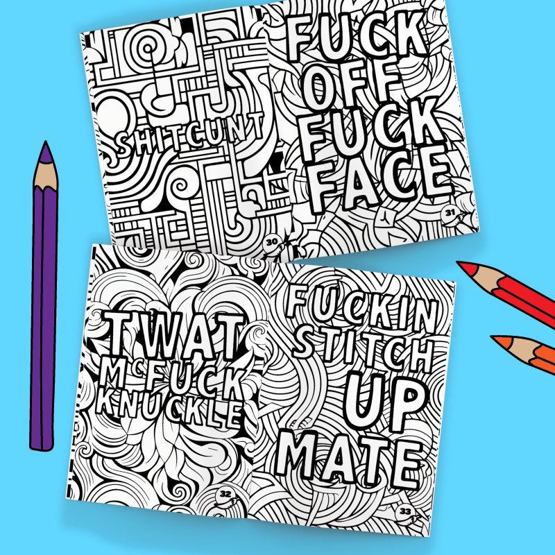 Swear Words 🤬🖍️ - Adult Colouring Book
