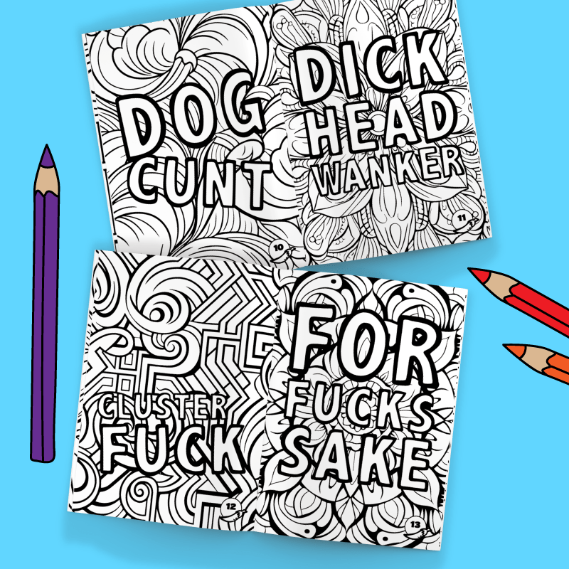 Swear Words 🤬🖍️ - Adult Colouring Book